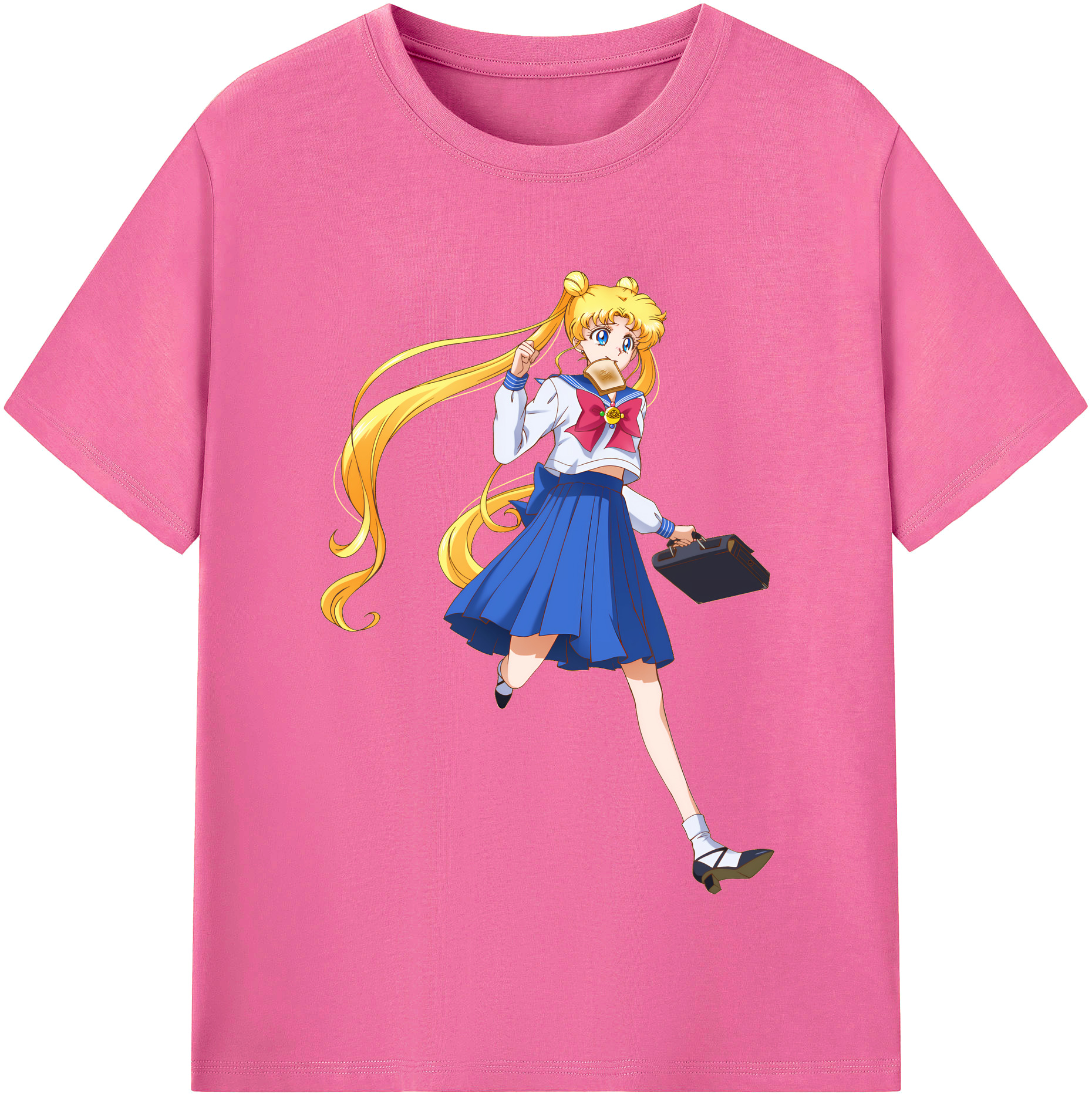 （画像用） 美少女戦士セーラームーン 愛野 美奈子 あいの みなこ Sailor Moon Aino Minako レディースカジュアルプリントTシャツ（綿100％）